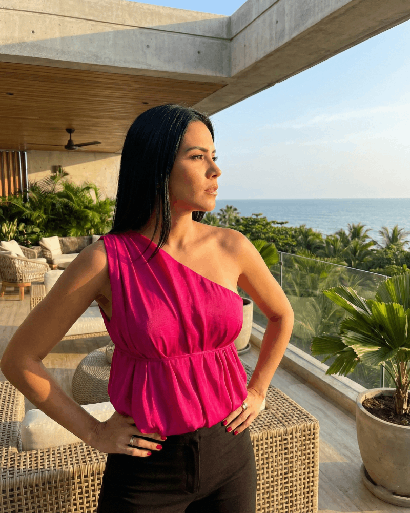 Pantalones de tiro alto mujer